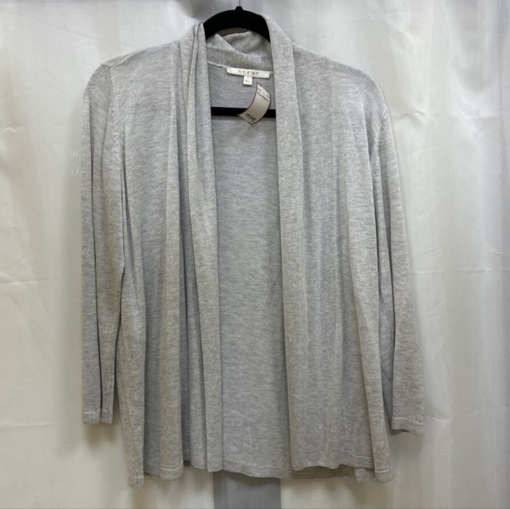 Azules Long Sleeve Open Front Drape Cardigan